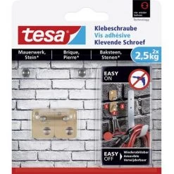 Vis Adhésive Rectangulaire Tesa® Tesa 77902-00000-00 (L X L) 18 Mm X 11 Mm Beige 2 Pc(s) - Beige -TESA Soldes Magasin 4425743 3