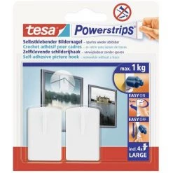 Crochet Pour Cadres Tesa Powerstrips® Tesa 58031-00020-20 Blanc 2 Pc(s) - Blanc
