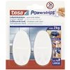 Crochet Large Ovale Tesa Powerstrips® Tesa 58013-00049-20 Blanc 2 Pc(s)