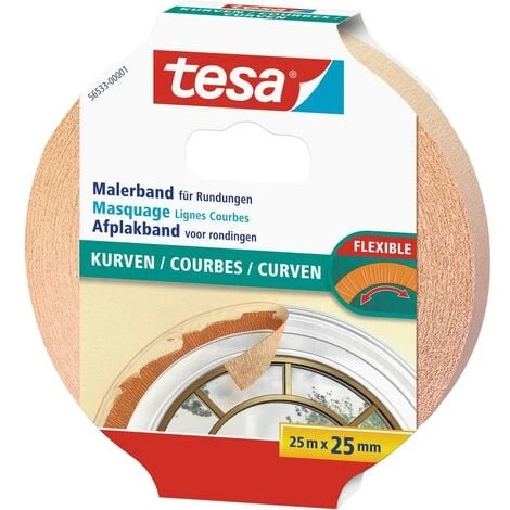 Bande De Masquage Tesa 56533-00001-00 Beige (L X L) 25 M X 25 Mm Caoutchouc 1 Pc(s) - Beige 1 Bande De Masquage Tesa 56533-00001-00 Beige (L X L) 25 M X 25 Mm Caoutchouc 1 Pc(s) - Beige