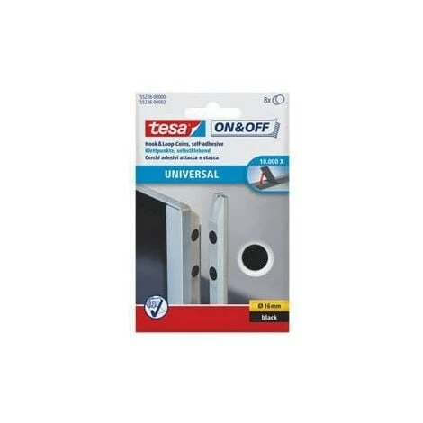 TESA Fermeture Circulaire Velcro 16mm.noir 1 TESA Fermeture Circulaire Velcro 16mm.noir