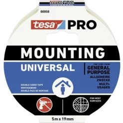 Tesa Mounting PRO Universal 66958-00001-00 Ruban De Montage Blanc (L X L) 5 M X 9 Mm 1 Pc(s)
