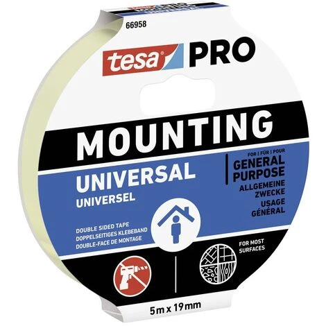 Tesa Mounting PRO Universal 66958-00001-00 Ruban De Montage Blanc (L X L) 5 M X 9 Mm 1 Pc(s) 2 Tesa Mounting PRO Universal 66958-00001-00 Ruban De Montage Blanc (L X L) 5 M X 9 Mm 1 Pc(s) – Image 2