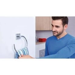 Tesa Ekkro Porte-serviettes Anneau Colle Métal Q155952 -TESA Soldes Magasin 50691679 3