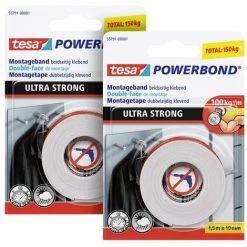 Tesa ULTRA STRONG 55791 Ruban De Montage (L X L) 1.50 M X 19 Mm 2 Pc(s)