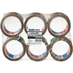 TESA Adhésif Emballage Rapide Et Solide 66m X 50mm Marron Lot De 6