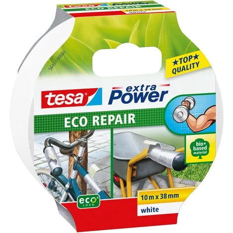 Ruban Adhésif Tesa Extra Power Eco Repair Ducttape Blanc 38mmx10m 1 Ruban Adhésif Tesa Extra Power Eco Repair Ducttape Blanc 38mmx10m
