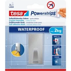 Crochet Autoadhésif Imperméable Tesa Powerstrips Inox 2kg