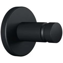 Tesa MOON BLACK Crochet Porte-serviette Colle Métal