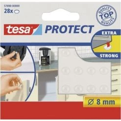 Pied Dappareil Tesa 57898-00000-00 Autocollant, Rond Transparent (Ø) 8 Mm 28 Pc(s) - Transparent