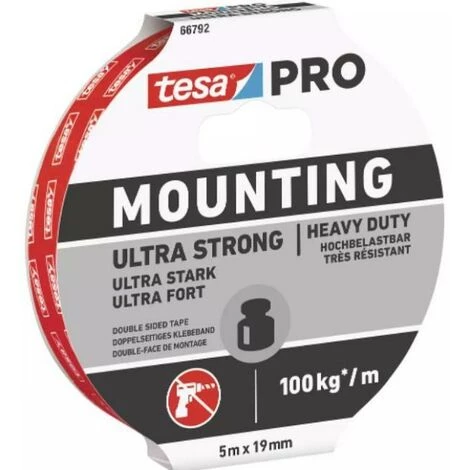 Ruban Adhésif Tesa Mounting Pro Ultra 66792-00002 - Fixation Sûre Et Permanente 1 Ruban Adhésif Tesa Mounting Pro Ultra 66792-00002 - Fixation Sûre Et Permanente