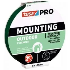 Tesa Pro Tape 66751-00003-pour Montage Extérieur -5mx19mm