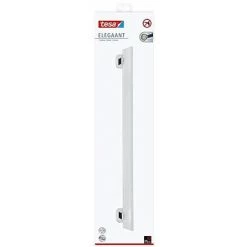 Tesa Elegaant Tablette En Verre, Adhésif, Chromé, Design Unique, Garanti Inoxydable, 123 Mm X 600 Mm X 50 Mm