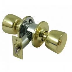 Serrure Tubulaire 3500/60-70 TESA Cylindre Extérieur Bouton Intérieur - Laiton - Axe 70 Mm - 3500U0LP