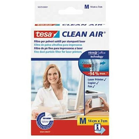 Tesa Clean Air M Filtre à Particules Pour Imprimante Laser Auto-adhésif 1 Pc(s) - Blanc 1 Tesa Clean Air M Filtre à Particules Pour Imprimante Laser Auto-adhésif 1 Pc(s) - Blanc