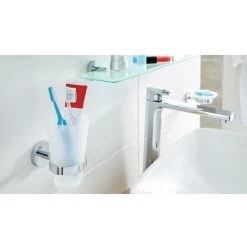 Tesa 40327-00000-00 SMOOZ Gobelet Porte-brosse à Dents Colle Chrome (brillant), Blanc (satiné) 6 Tesa 40327-00000-00 SMOOZ Gobelet Porte-brosse à Dents Colle Chrome (brillant), Blanc (satiné) -TESA Soldes Magasin 66754889 3