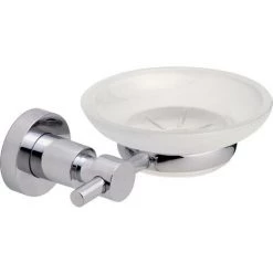 Tesa LOXX 40282-00000-00 Porte-savon Chrome (brillant), Blanc (satiné)