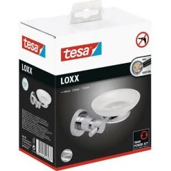 Tesa LOXX 40282-00000-00 Porte-savon Chrome (brillant), Blanc (satiné) 7 Tesa LOXX 40282-00000-00 Porte-savon Chrome (brillant), Blanc (satiné) -TESA Soldes Magasin 67284958 4
