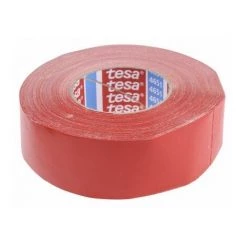 Ruban Adhésif 4651 Tesa, Rouge, Tissu, 50mm X 50m, 3,3 N/cm ( Prix Pour 1 )
