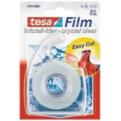 Tesa - 57470-00001-01 - Crystal Clear - Ruban Adhésif Dévidoir - 33 M:15 Mm - Transparence Parfaite