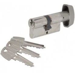 Cylindre à Bouton Nickelé TE5 TESA 60mm - B30x30mm - Variure MV1 56698B - T5AB3030N